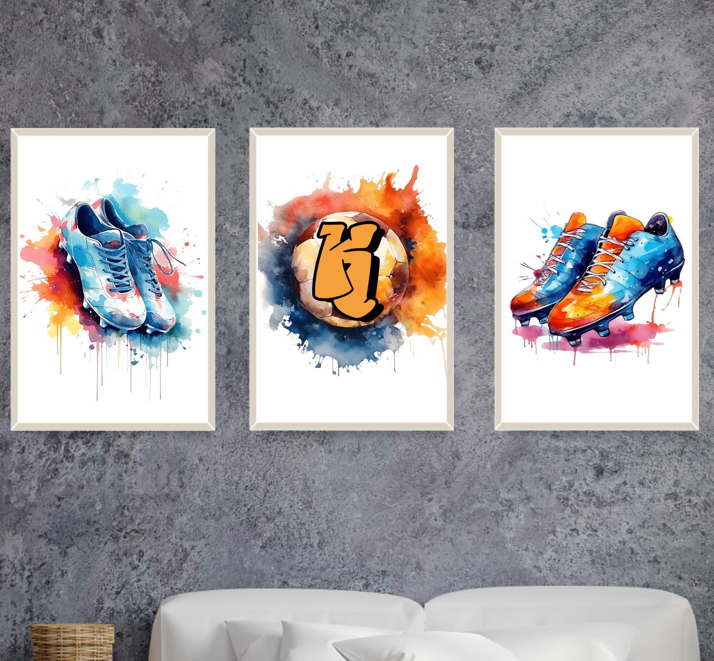 Football Boots Wall Art Set - SRKD Designs