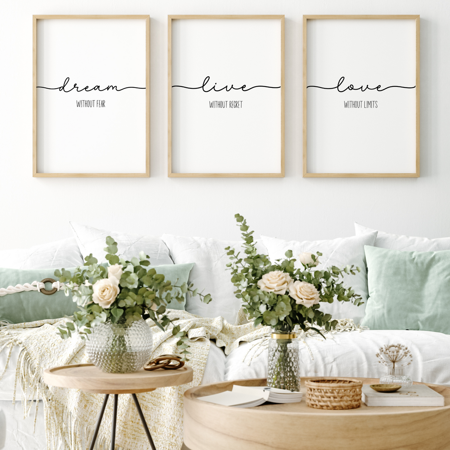 Dream, Live, Love Wall Art Print - SRKD Designs