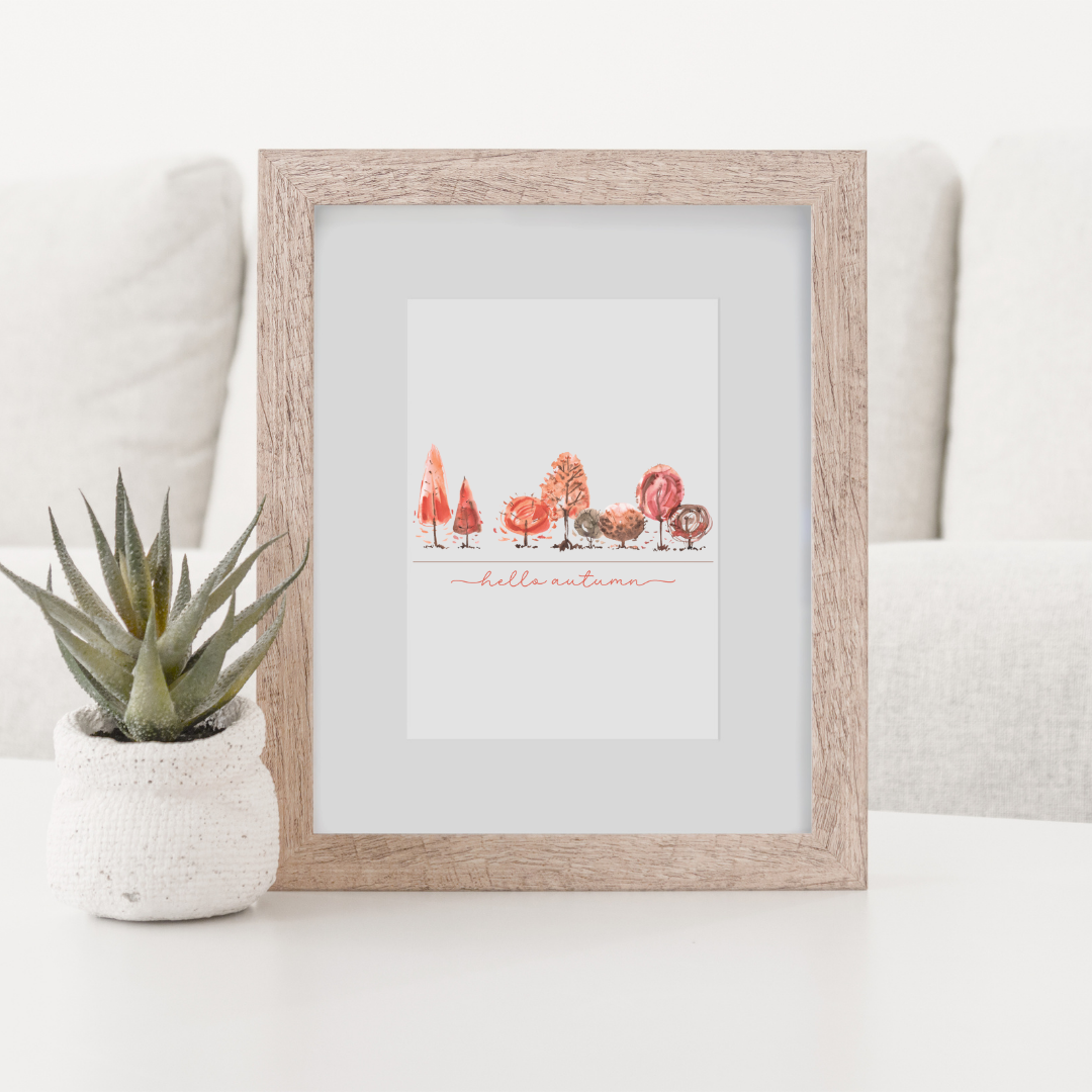 Hello Autumn Forest Print