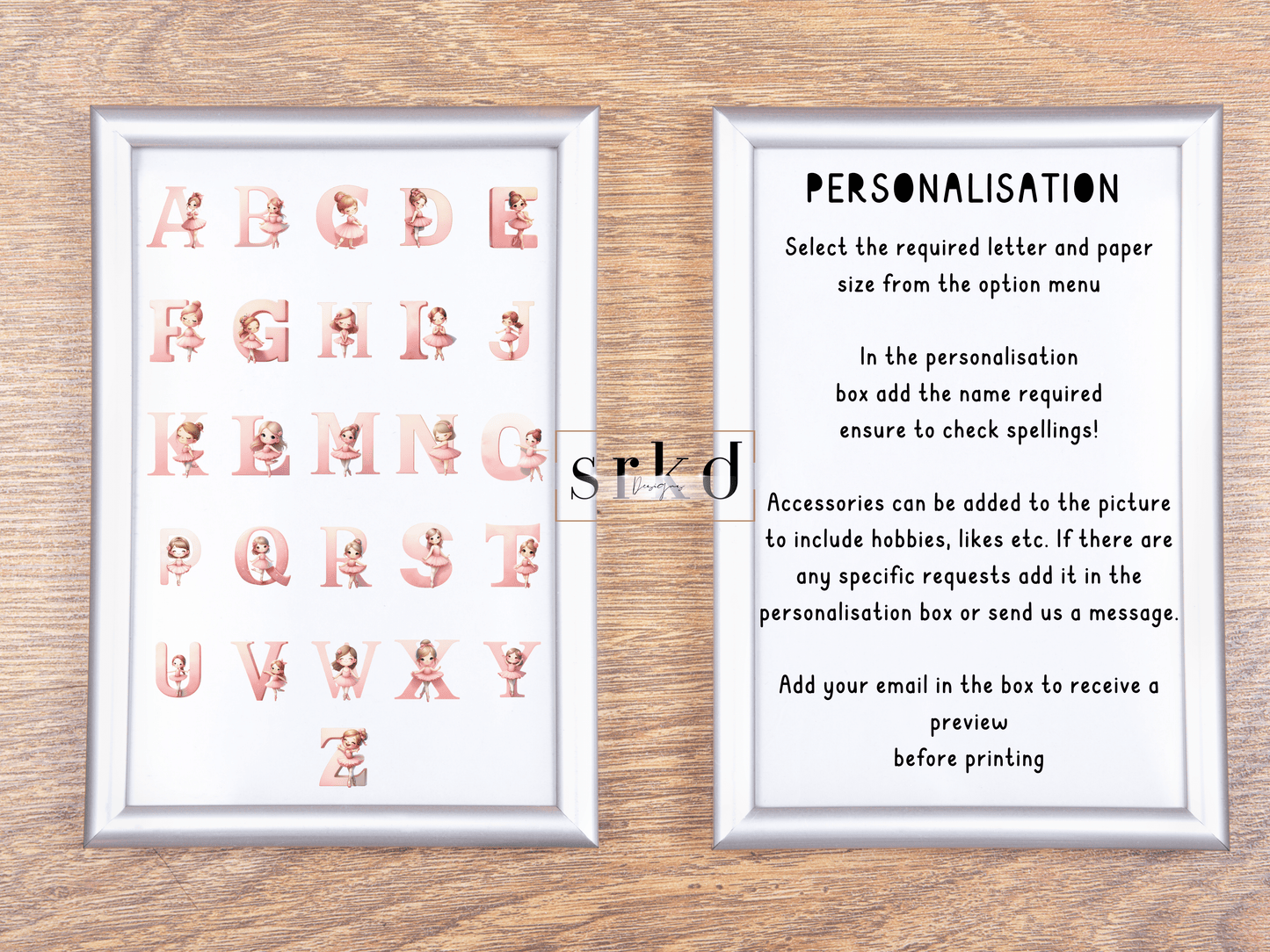 Ballerina Name Print - SRKD Designs