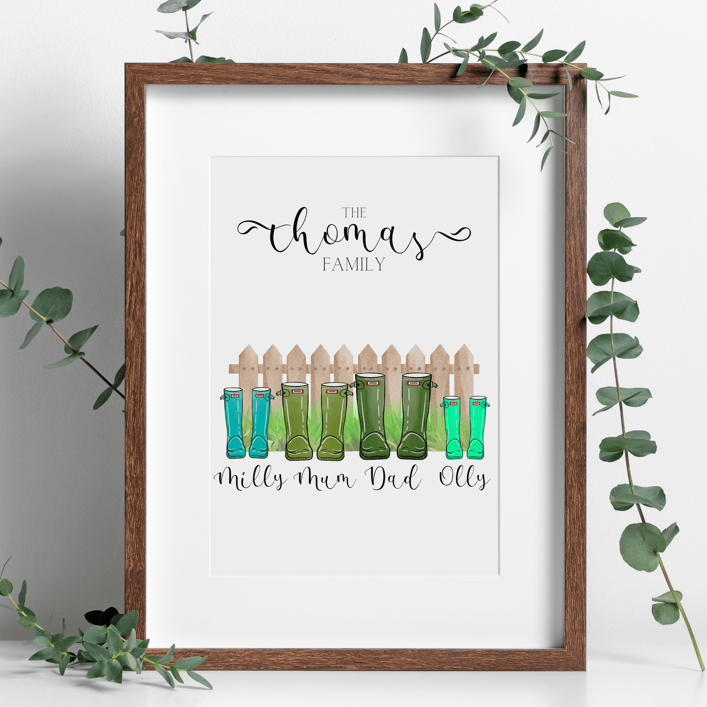 Family Boots Wall Art - SRKD Designs