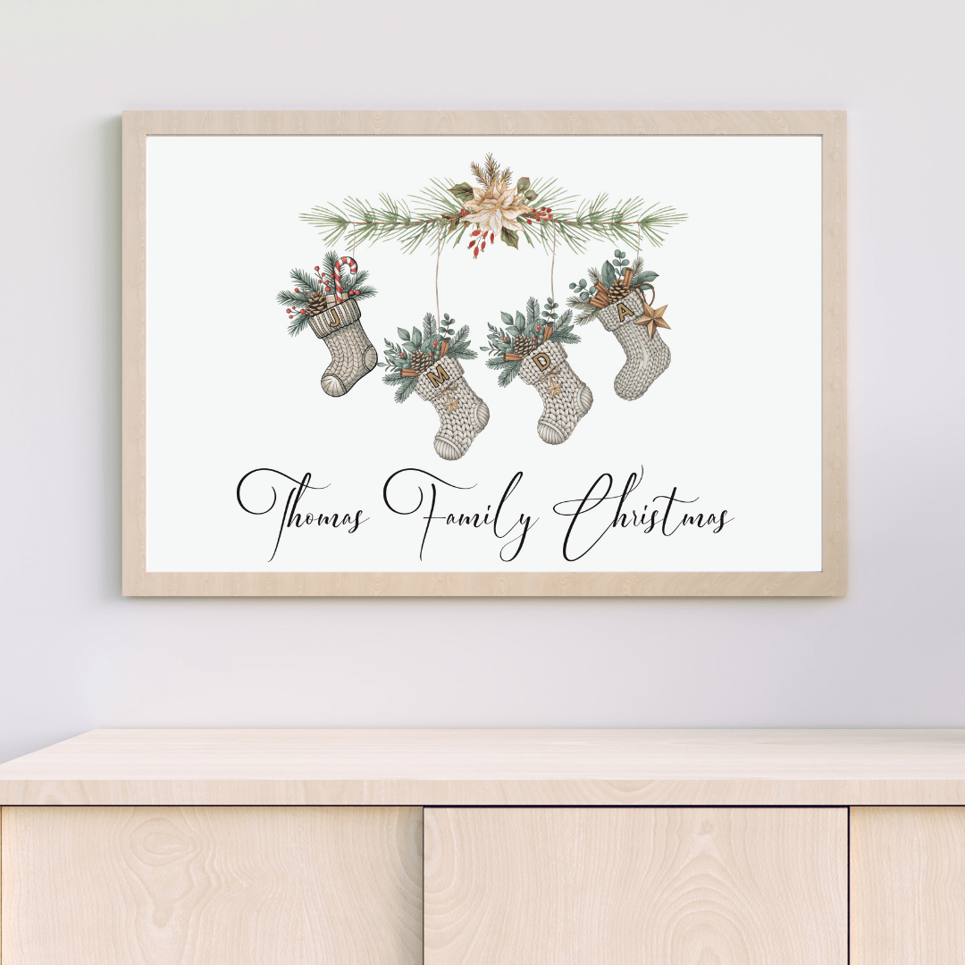 Family Christmas Stocking Print - SRKD Designs