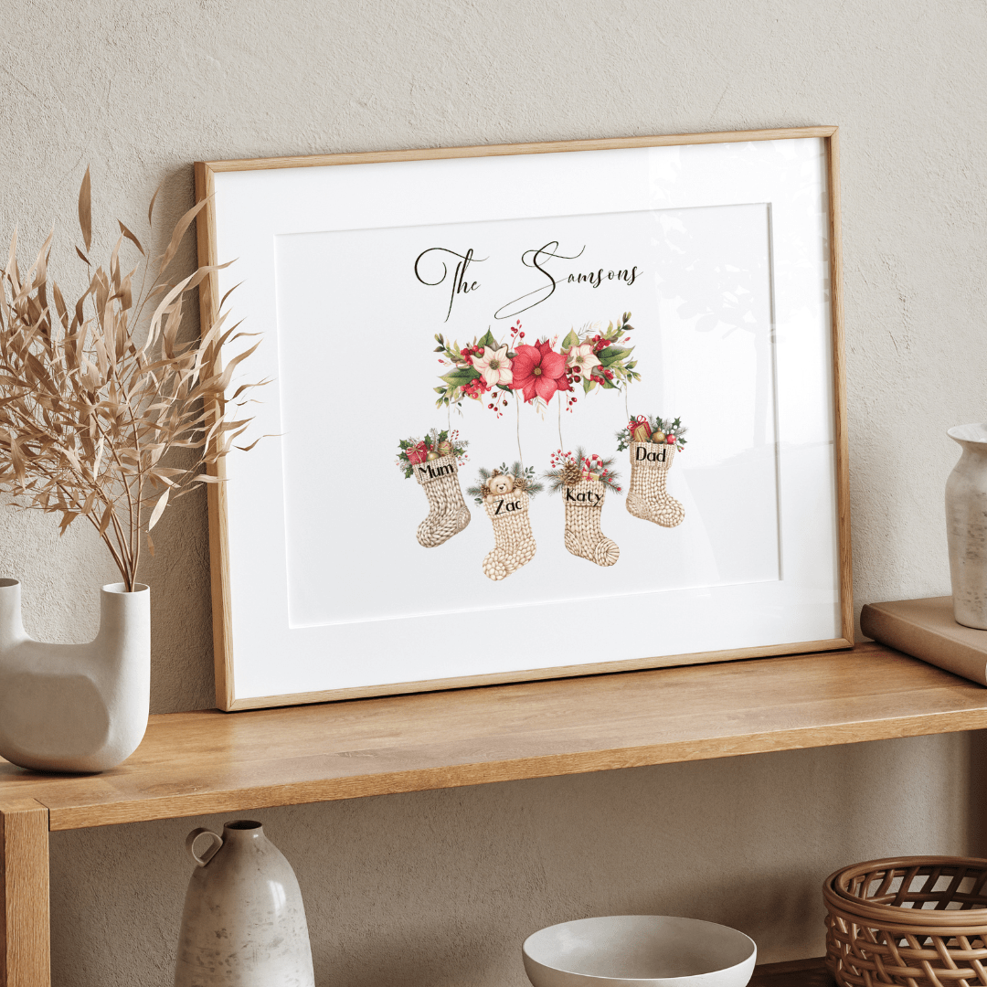 Family Christmas Stocking Print - SRKD Designs