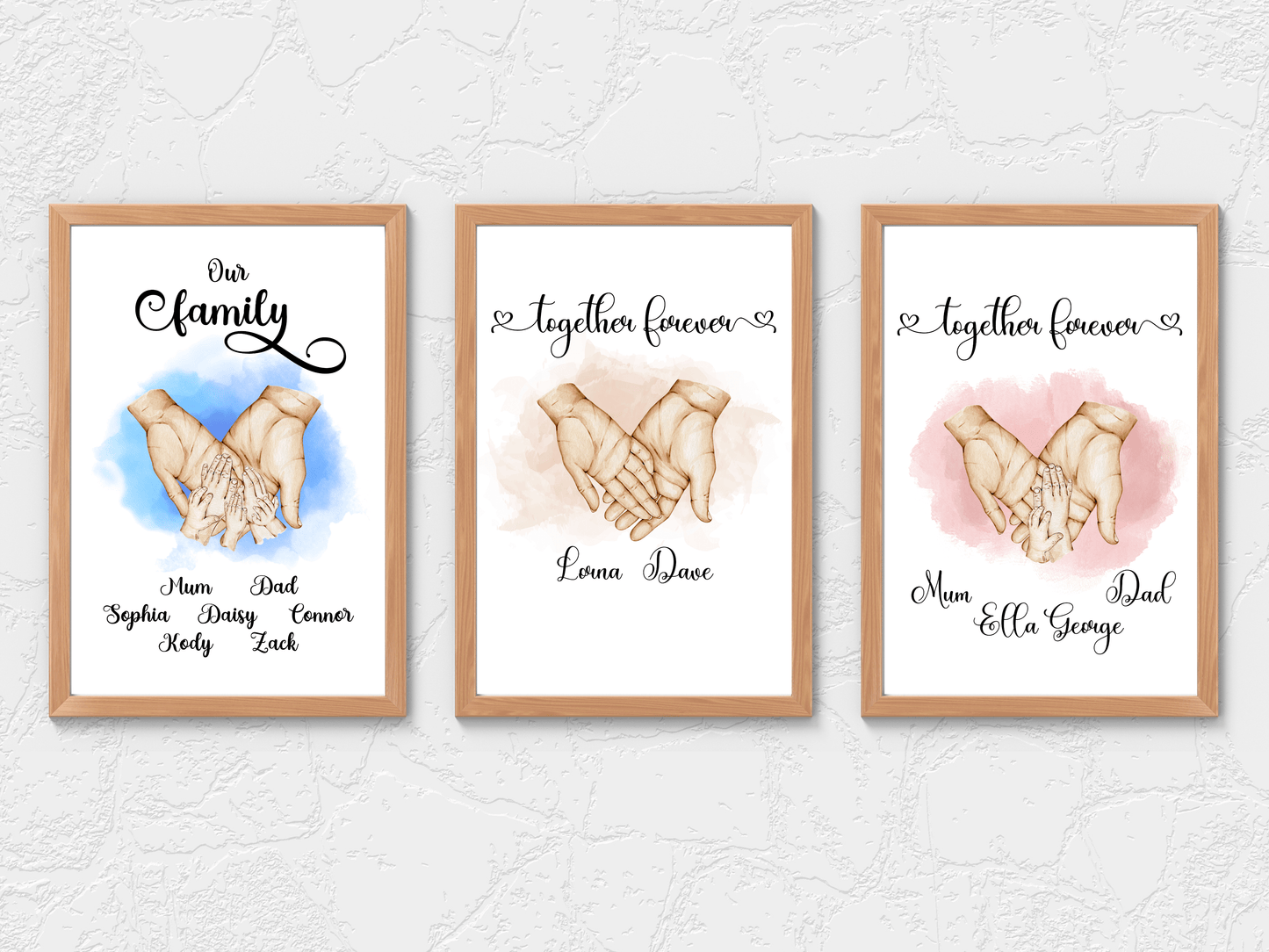 Family Hands Wall Art - SRKD Designs
