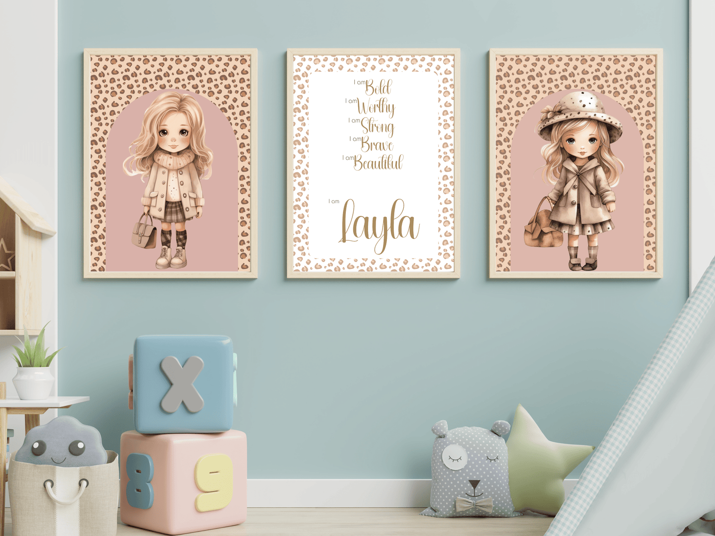 Fashionista Leopard Print Wall Art Set - SRKD Designs