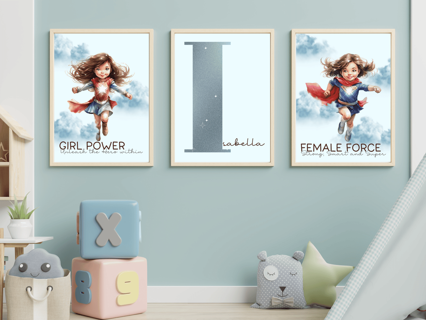 Girl Super Hero Print Set - SRKD Designs