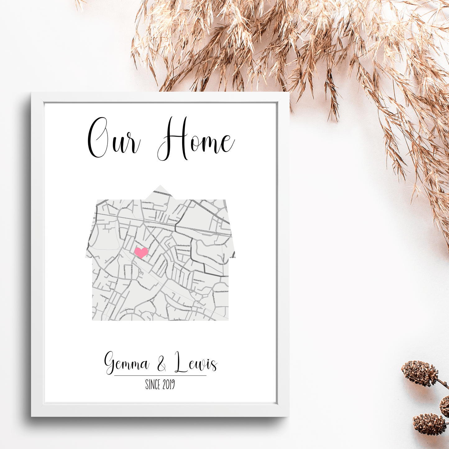 Home Map Print - SRKD Designs