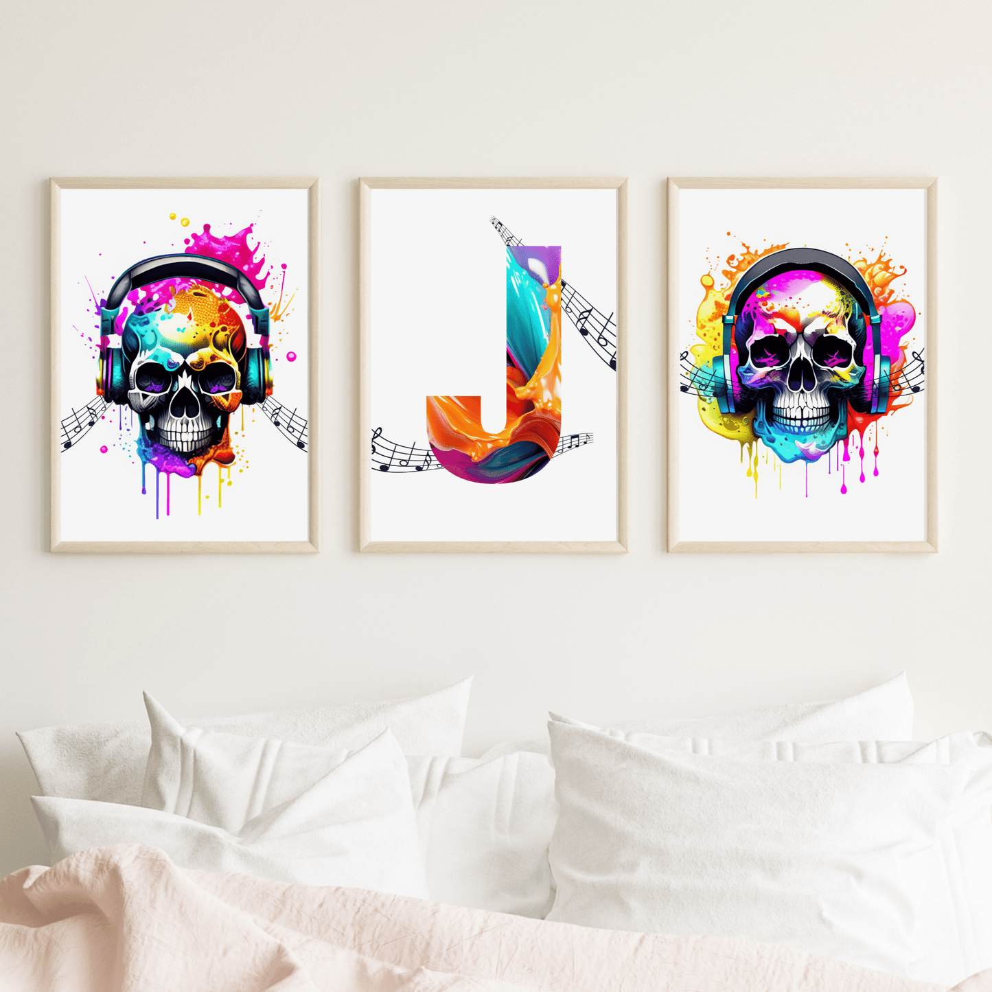 Music Inspired Skull Wall Art - SRKD Designs