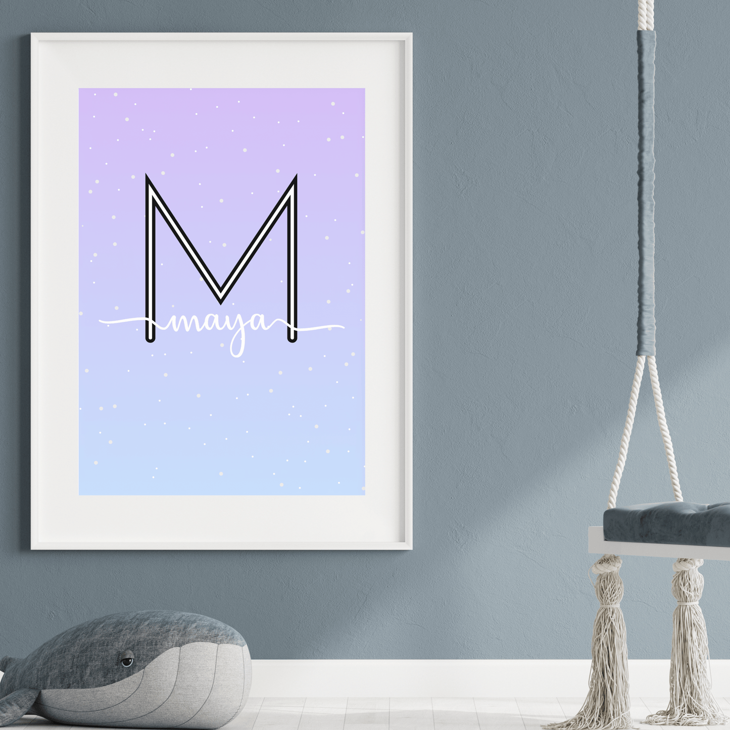 Ombre Personalised Name Print - SRKD Designs