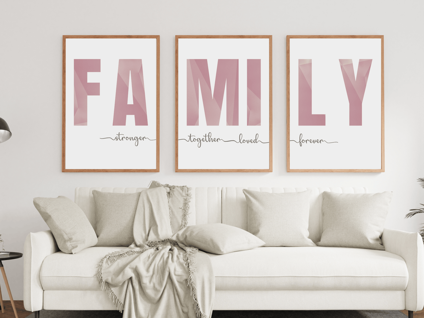 Pink Family Wall Art Trio - SRKD Designs