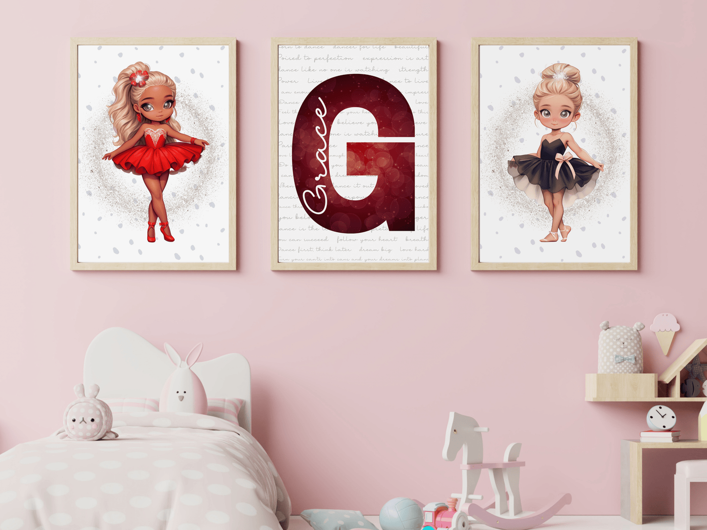 Red and Black Dancer Trio - SRKD Designs