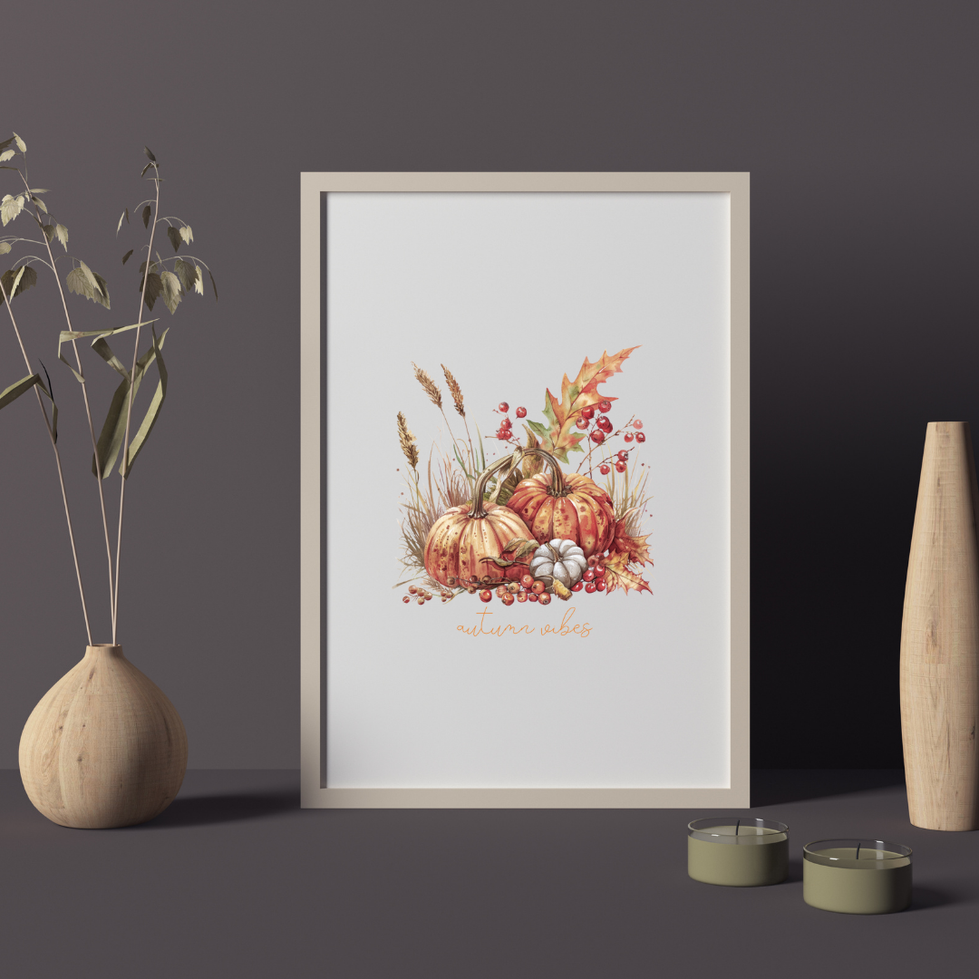 Autumn Vibes Pumpkin Print