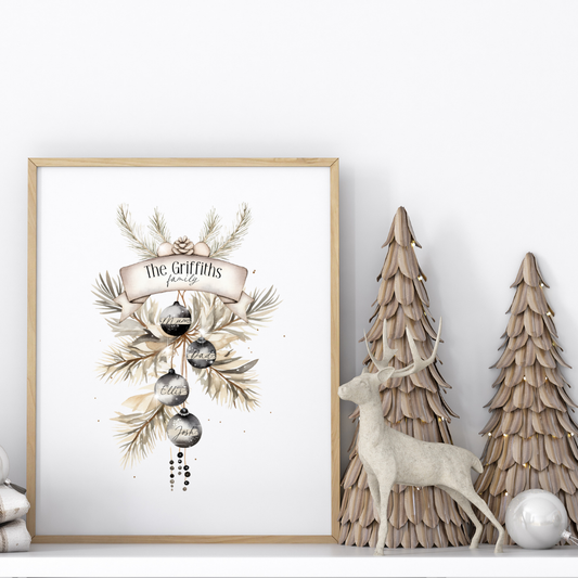 Festive Bauble Family Print