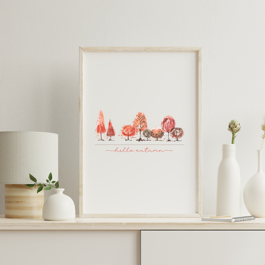 Hello Autumn Forest Print