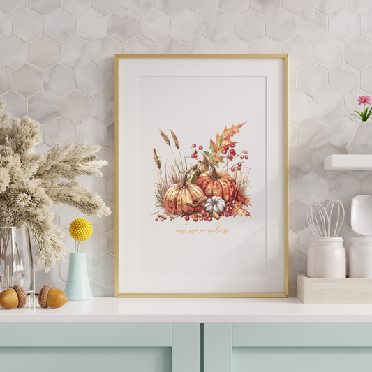 Autumn Vibes Pumpkin Print