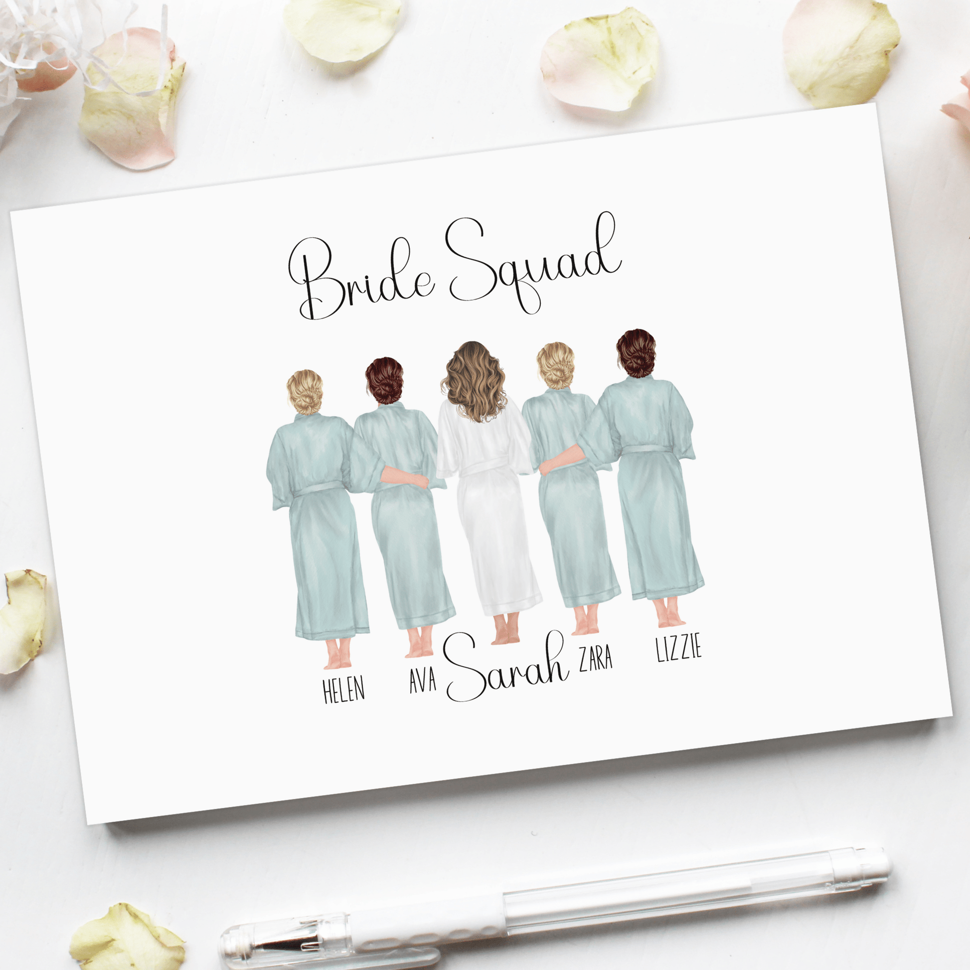 Bride Squad Robe Print - SRKD Designs