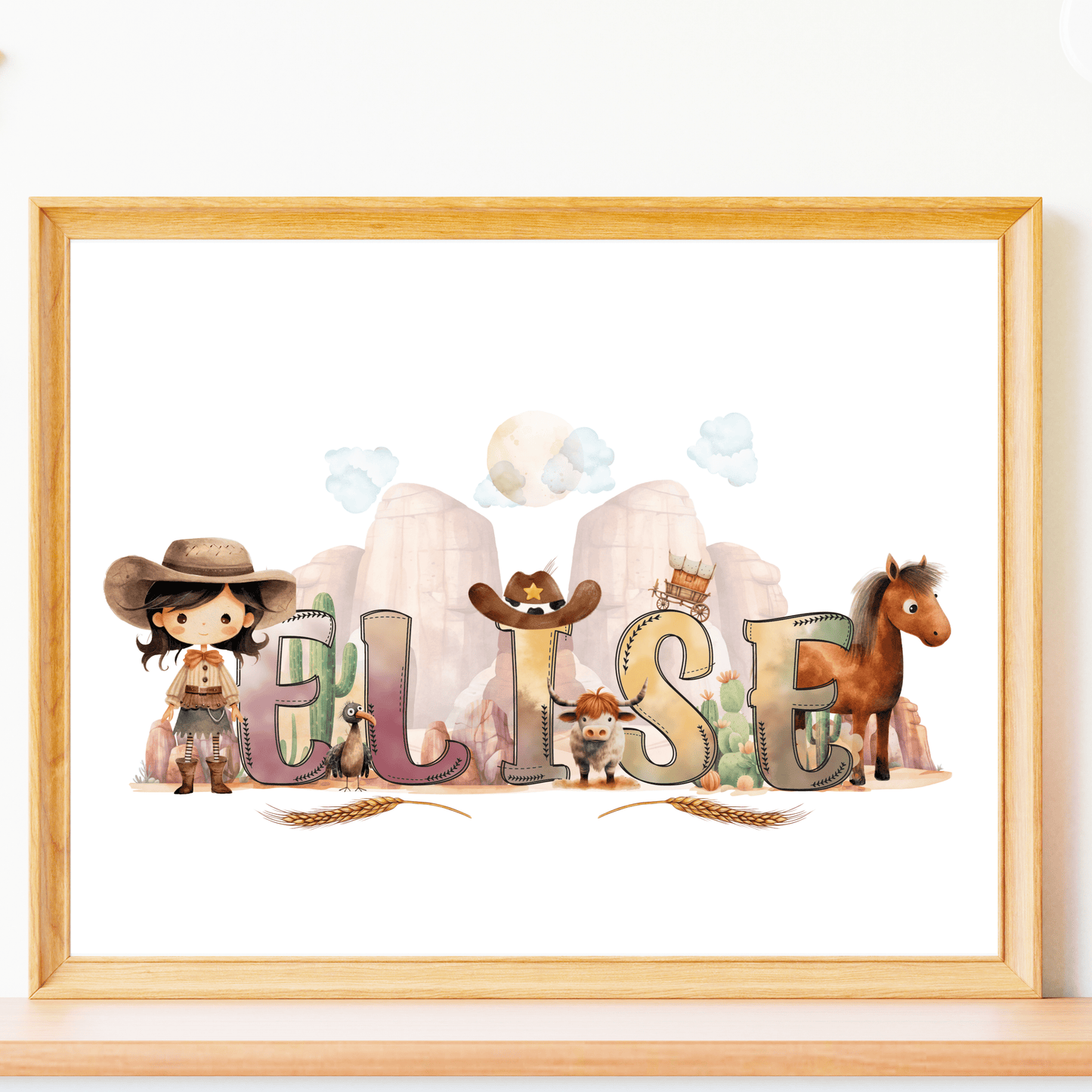 Cowgirl Themed Print