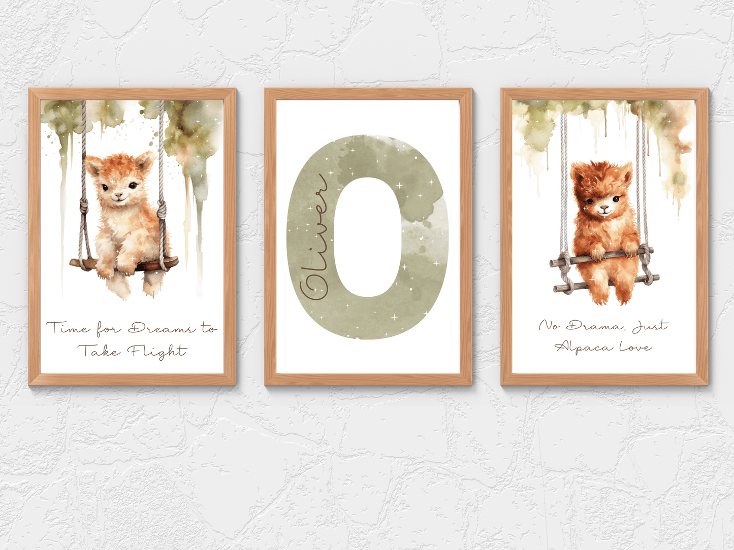 Cute Alpaca Wall Art Set - SRKD Designs