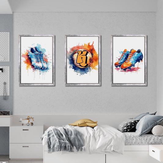 Football Boots Wall Art Set