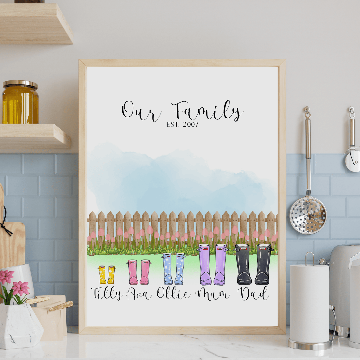 Garden Family Boots Print