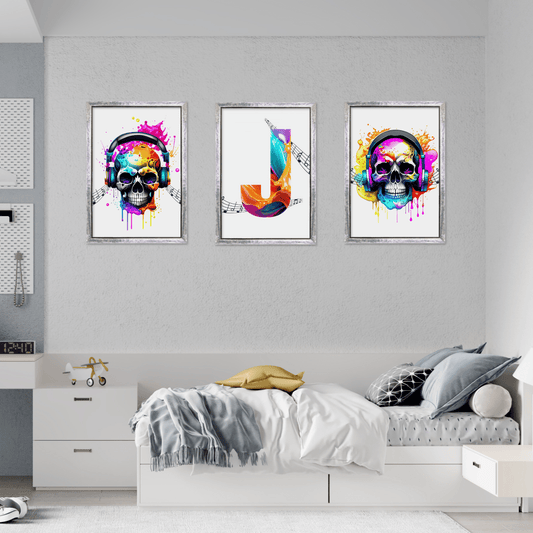 Music Inspired Skull Wall Art - SRKD Designs