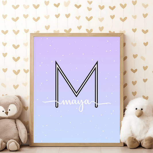 Ombre Personalised Name Print