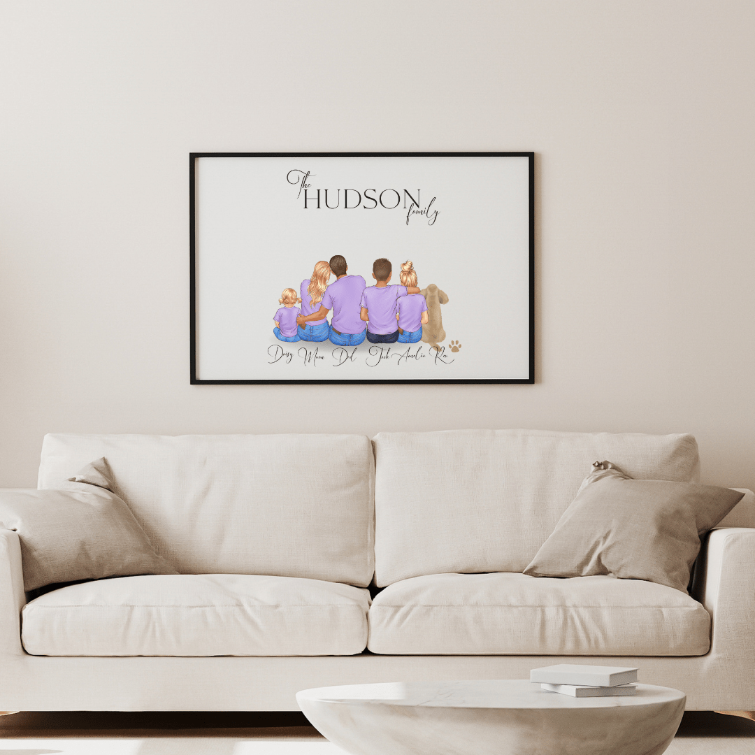 Personalised Family Portrait Print - SRKD Designs