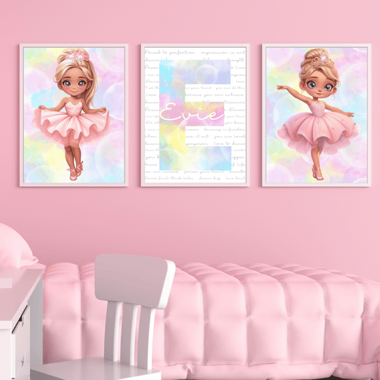 Pastel Multicoloured Dancer Wall Art