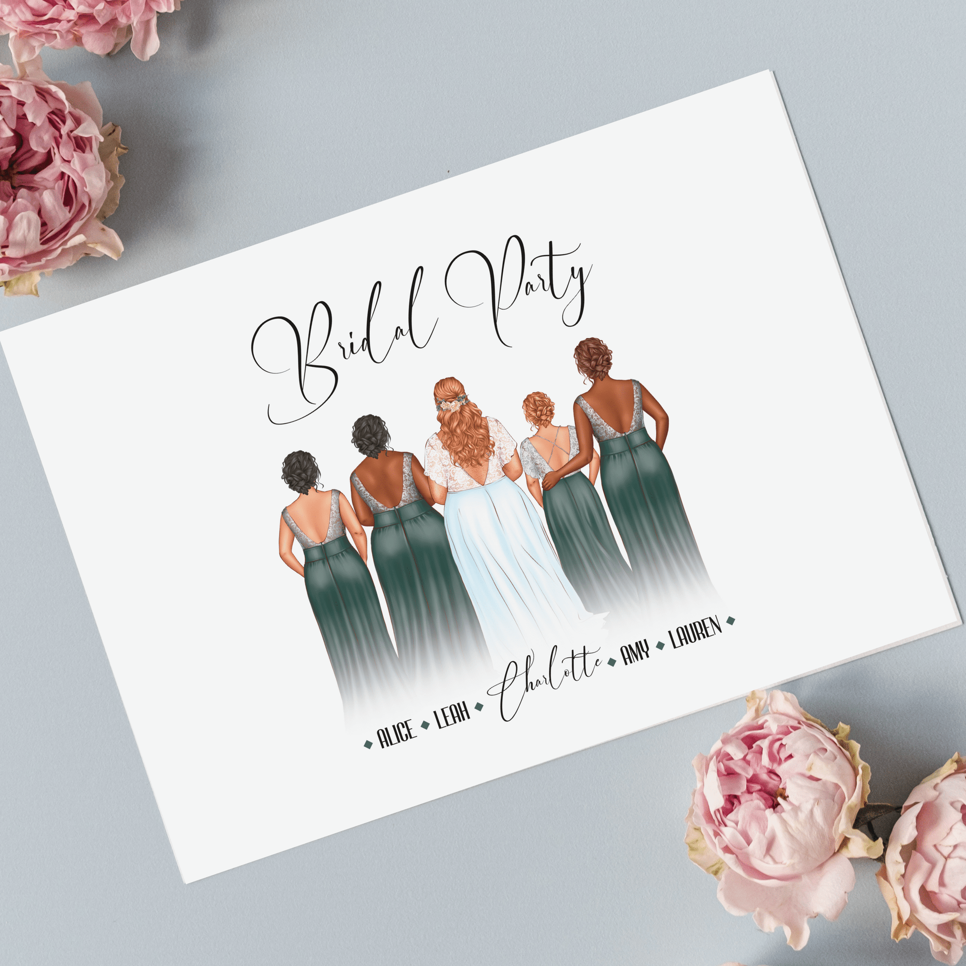 Personalised Bridal Party Print - SRKD Designs