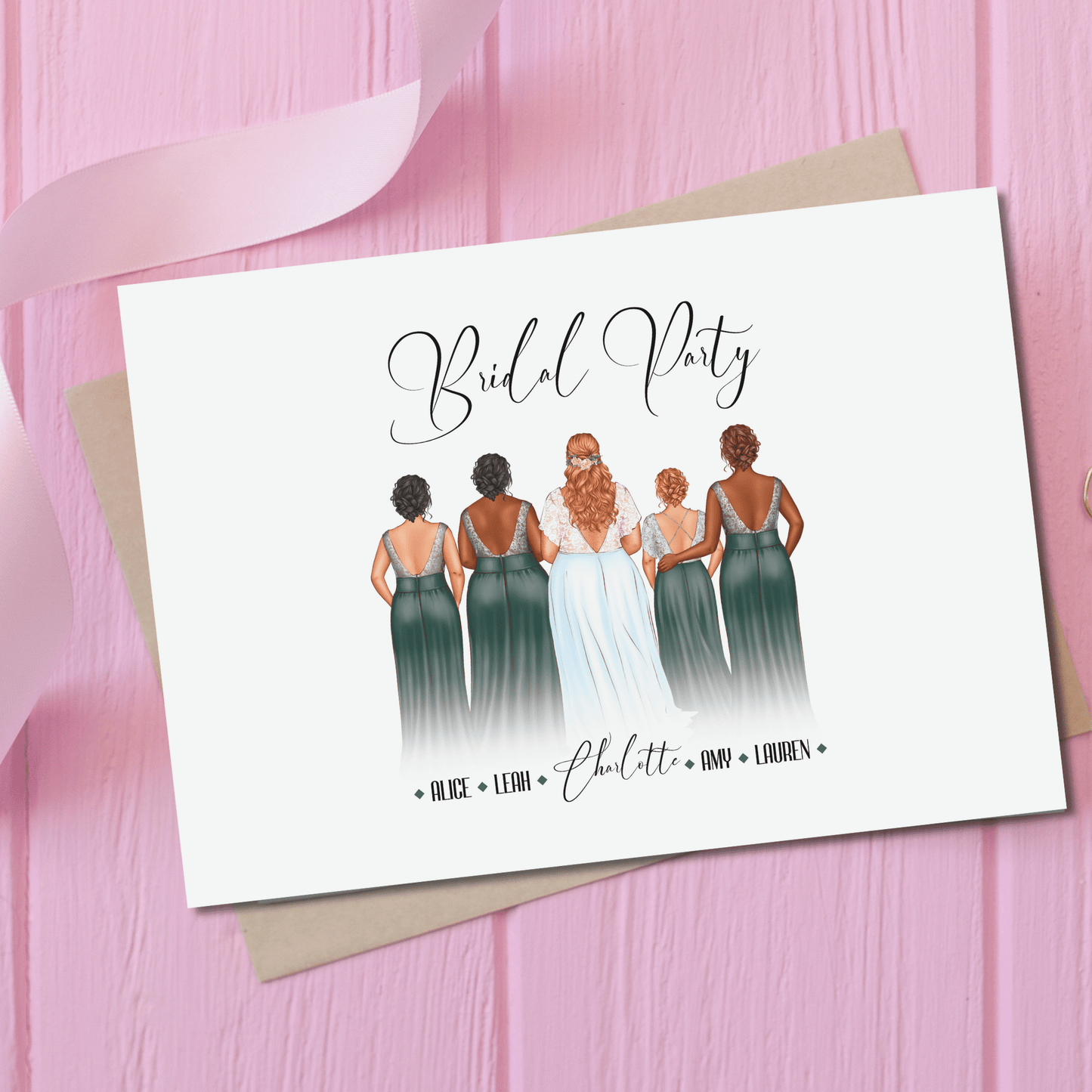 Personalised Bridal Party Print - SRKD Designs