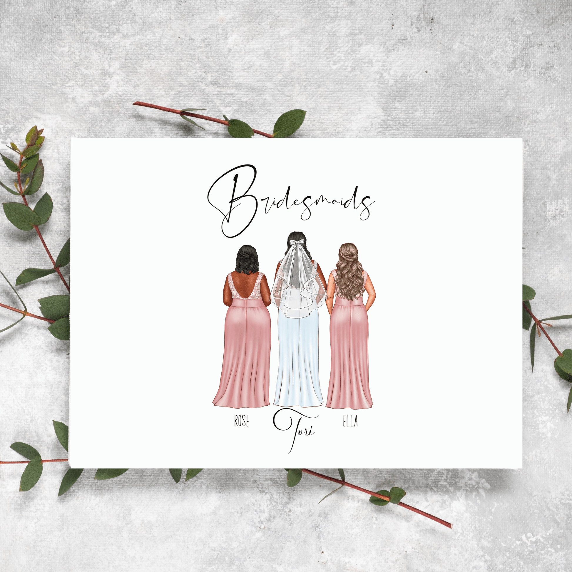 Personalised Bridesmaids Picture Gift - SRKD Designs