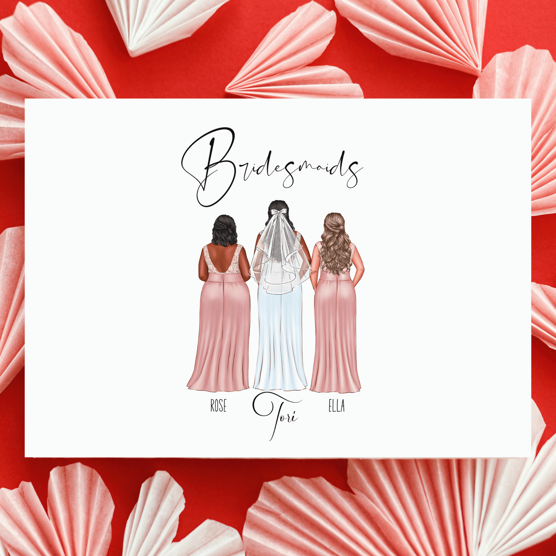 Personalised Bridesmaids Picture Gift - SRKD Designs