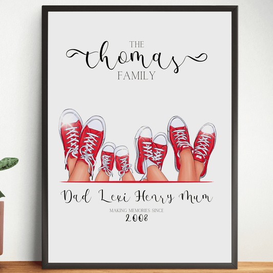 Personalised Family Trainer Print