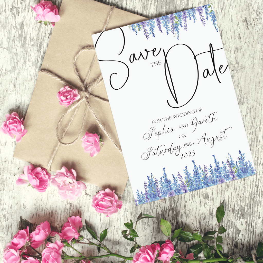 Save the Date Print with Floral Design - SRKD Designs